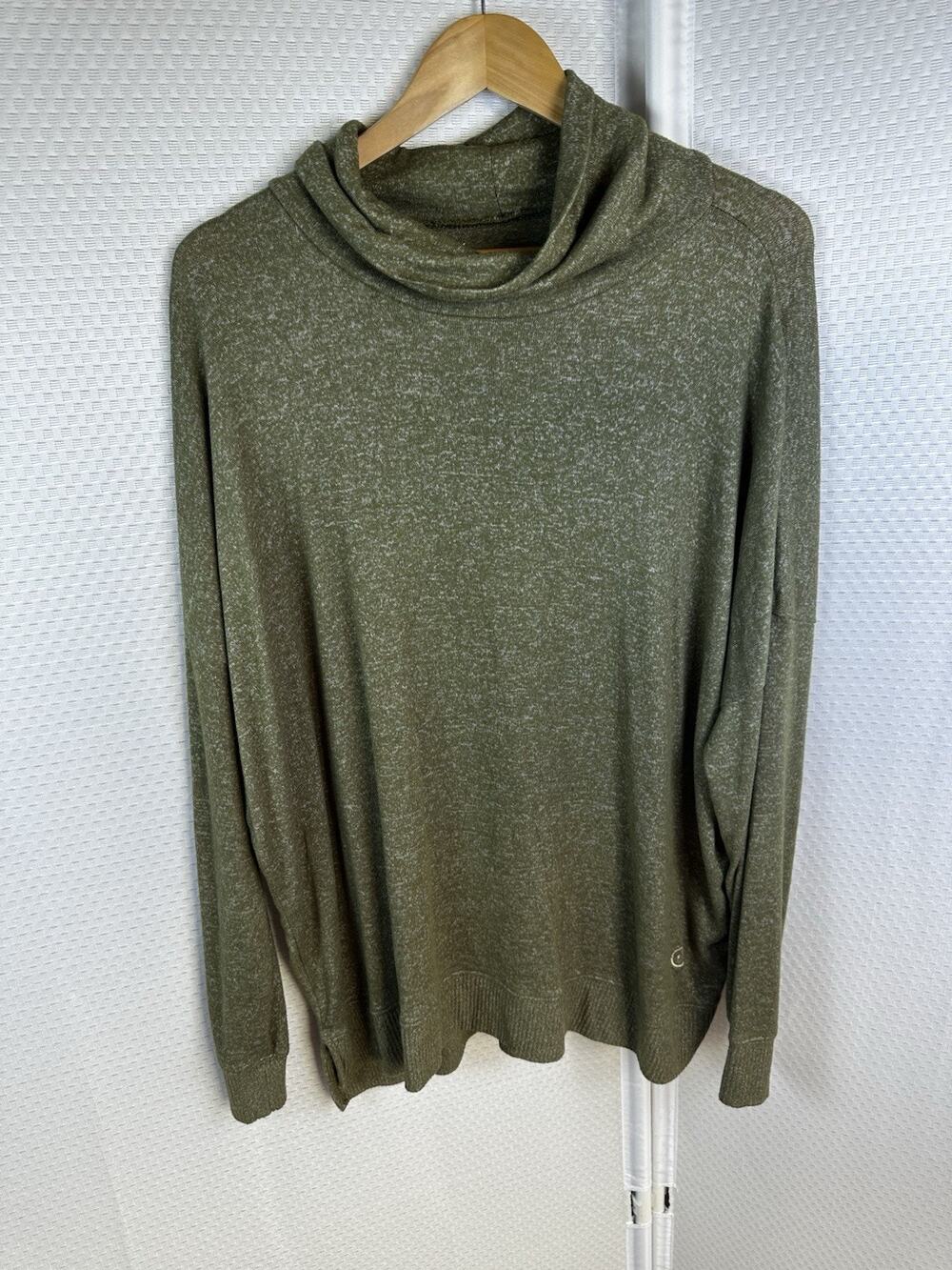 Sunday Citizen Green Cowl Cosset Relaxed Turtleneck Lounge Sweater Sz XL